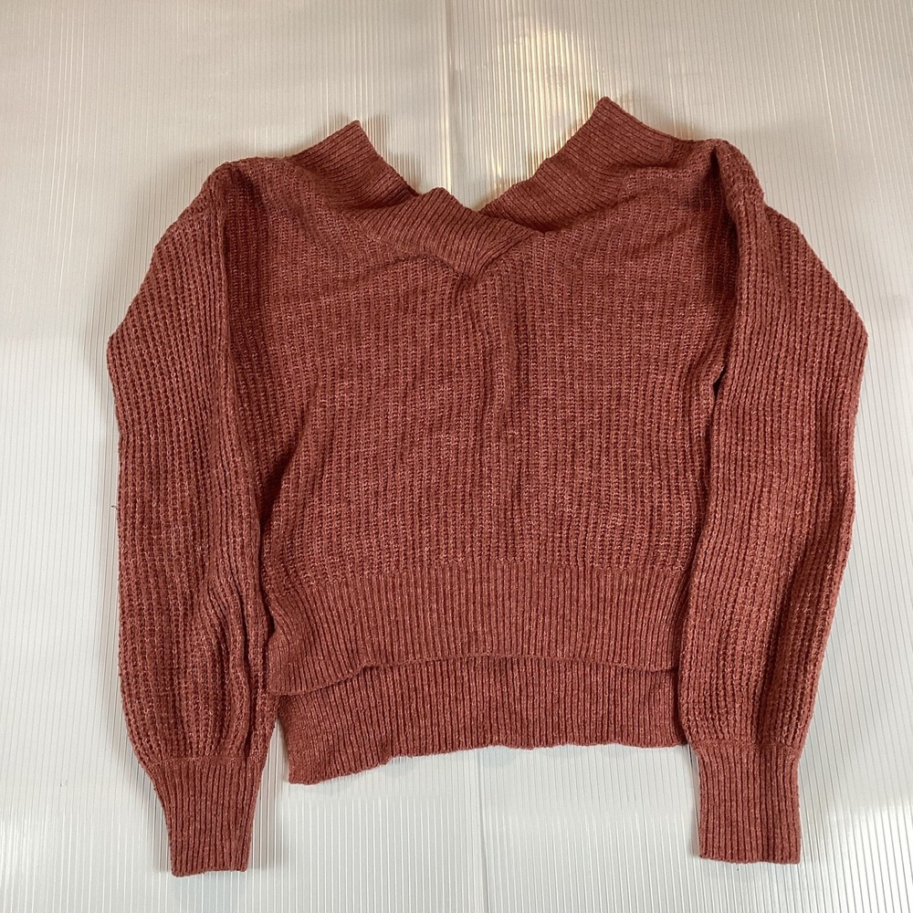 Pink Rose Womens Sweater Shirt Sz S Long Sleeve Pullover Comfort Casual Warm
